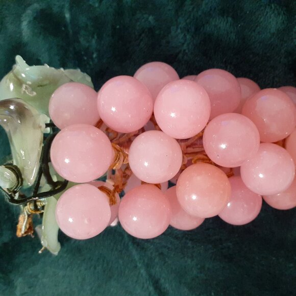 SALADO TEXAS WINERY Other - VINTAGE SALADO TEXAS WINERY PINK GLASS GRAPES GORGEOUS HEAVY GRAPES